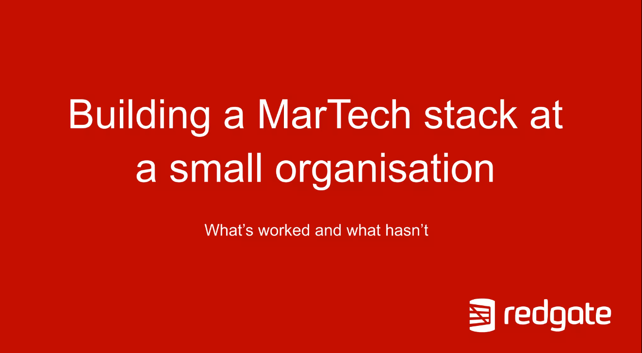 Building a MarTech Stack at a Small Organisation